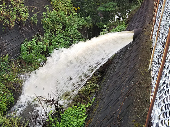 排水の様子