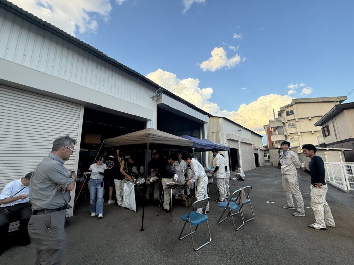 社内バーベキューの画像